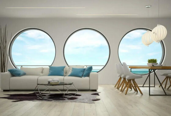 Круглые алюминиевые окна