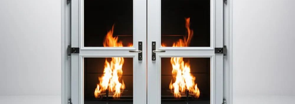 Противопожарные алюминиевые двери