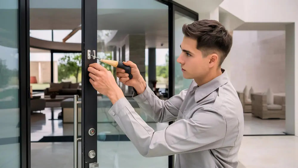 Закрепление двери в проеме